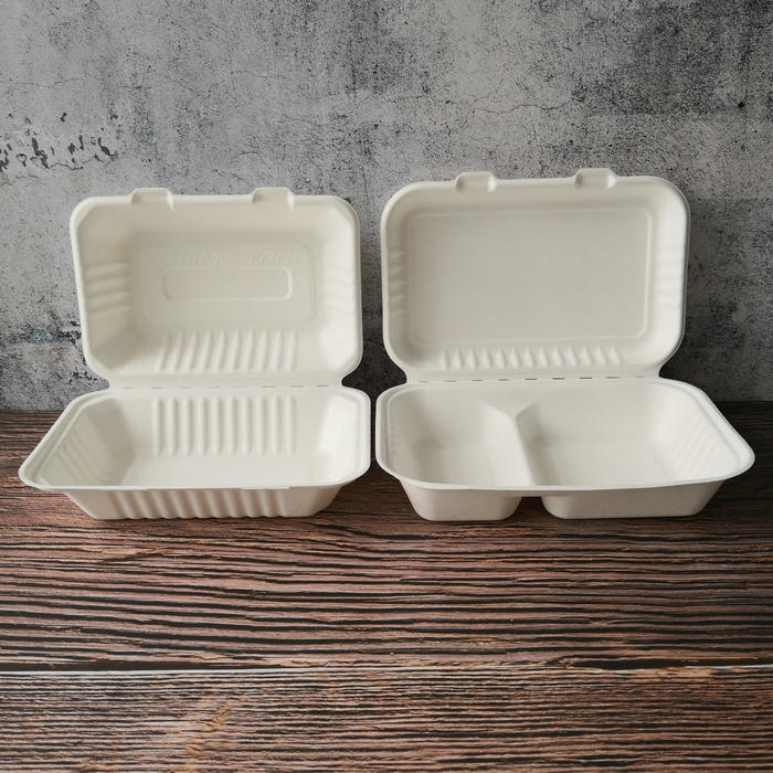 Disposable Meal Prep Bagasse Containers Fast Food Takeaway Container –  Fastfoodpak