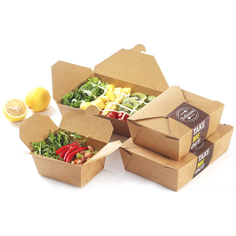 Compostable Kraft Paper Takeaway Food Containers - B & H Packaging Ltd