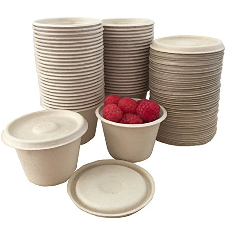 Tapa blanca vaso de café bagasse 8oz - Beeco - Tapa compostable