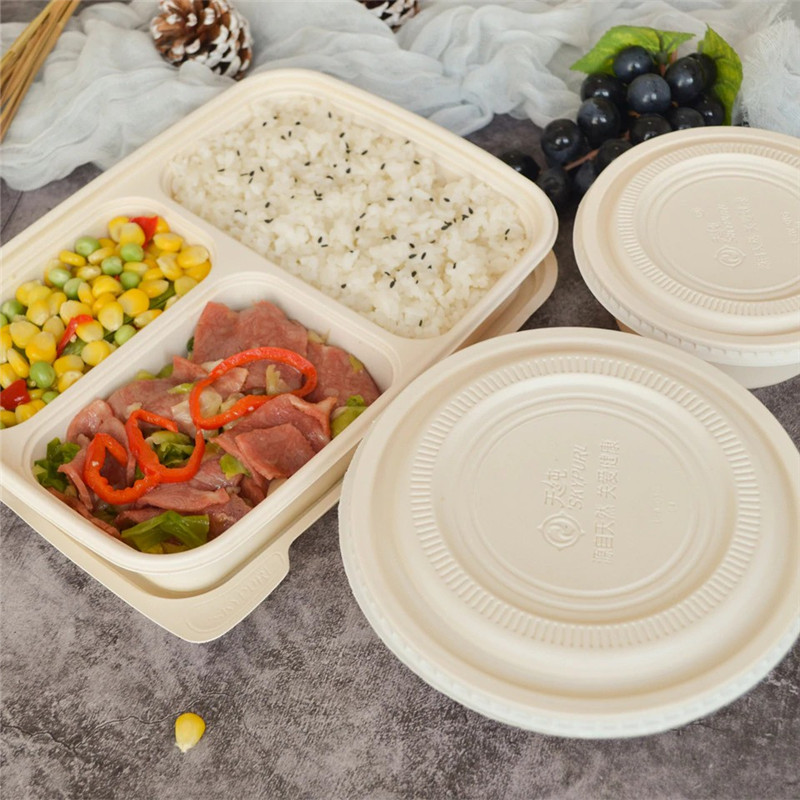 Cornstarch Degradable Takeaway Disposable Bento Box