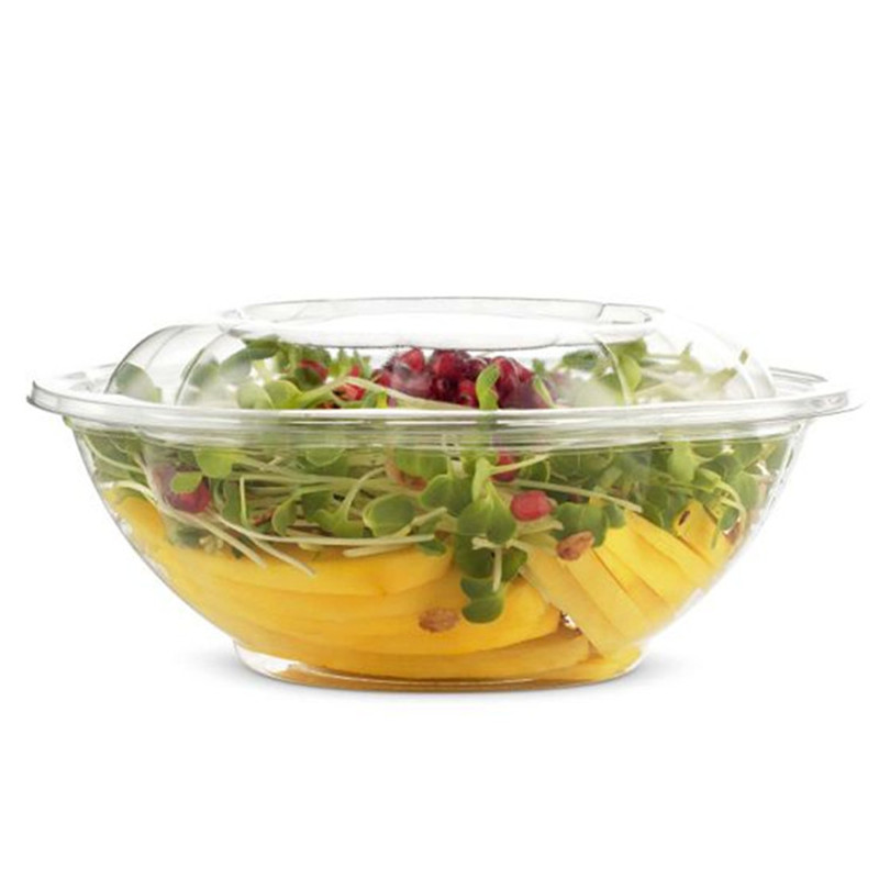 Disposable Salad Bowl PLA Plastic Disposable With Lid