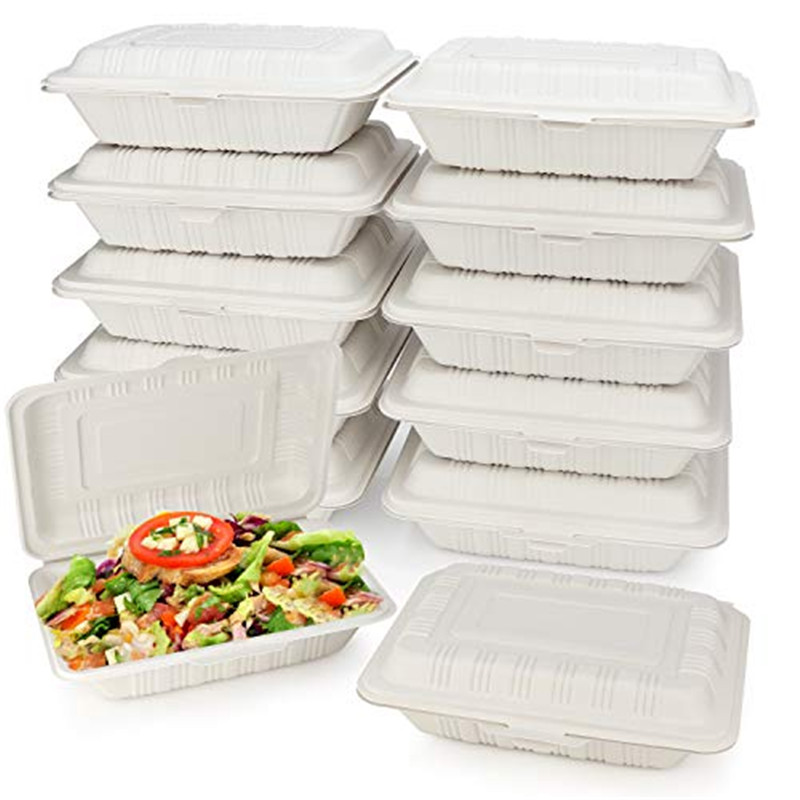 Biodegradable To Go Containers Food Eco Friendly Disposable Sugarcane –  Fastfoodpak