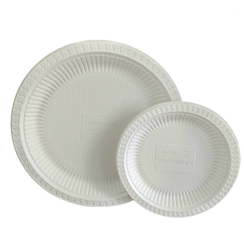 6/7/9inch Biodegradable Cornstarch Round Plates With Decoration Lace 