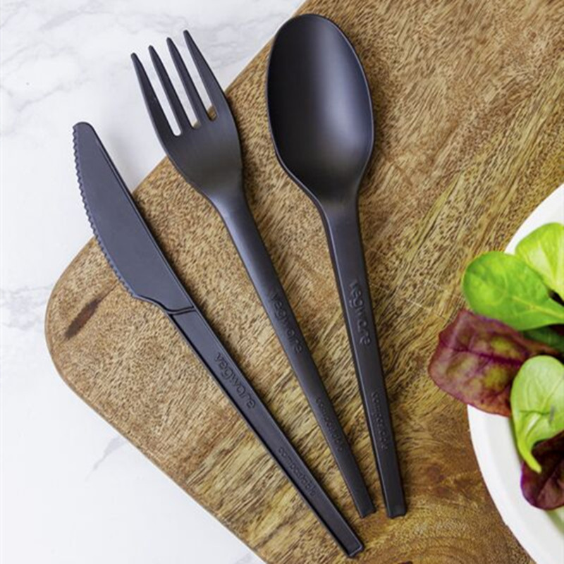 Disposable CPLA Cutlery Set Biodegradable Food Flatware Set