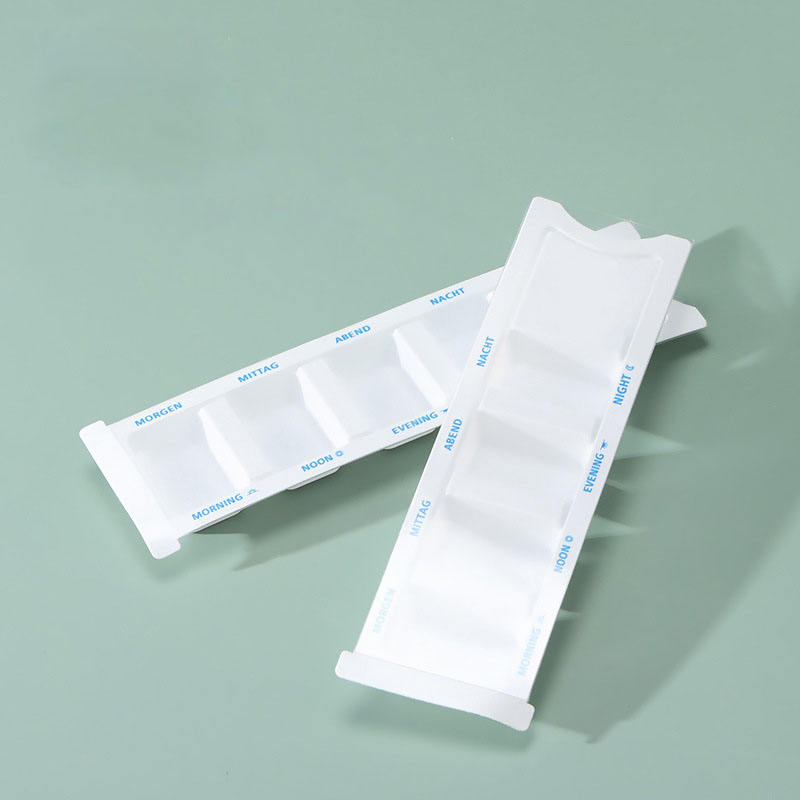Detachable Compartments Pillbox Customized Weekly Bagasse Paper Medicine Dispenser for Pill