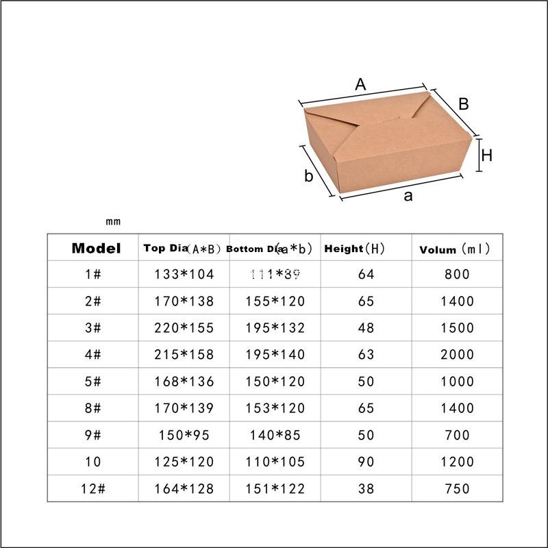 CAJA KRAFT 1400ml - Koma Food Packaging